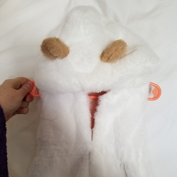 First Impressions Bear Hooded White Faux Fur Vest 18 Months - Picture 9 of 12
